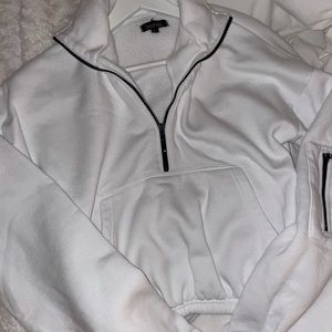 White Half Zip